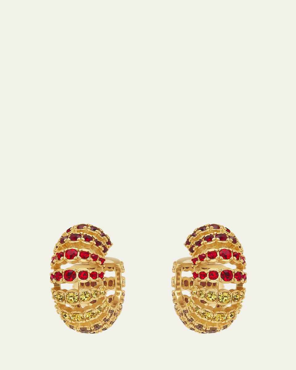 Rhinestone Hoop Earrings